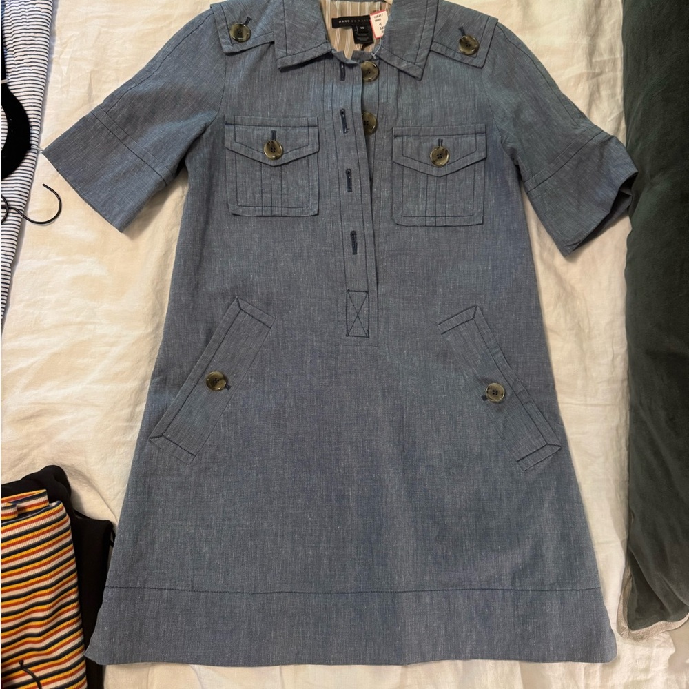 Marc By Marc Jacobs Blue Button-Up Shirt